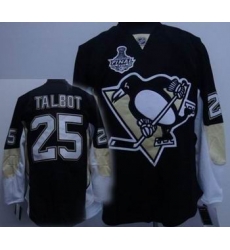 RBK hockey jerseys,Pittsburgh Penguins #25 TALBOT BLACK STANLEY CUP jerseys