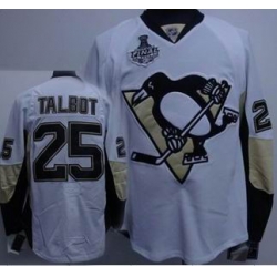 RBK hockey jerseys,Pittsburgh Penguins #25 TALBOT WHITE STANLEY CUP jerseys