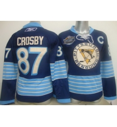 Women Pittsburgh Penguins 87 Crosby 2011 Winter Classic Dark Blue Jersey