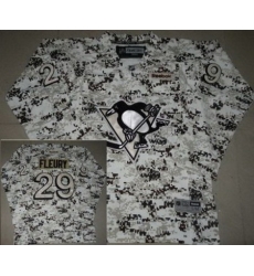 Kids Pittsburgh Penguins 29 Marc-Andre Fleury White Camo NHL Jerseys