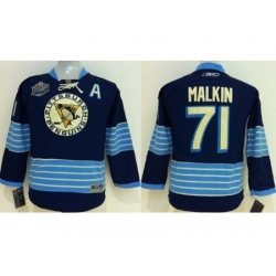 Kids Pittsburgh Penguins #71 Evgeni Malkin 2011 Winter Classic Vintage Dark Blue NHL Jersey