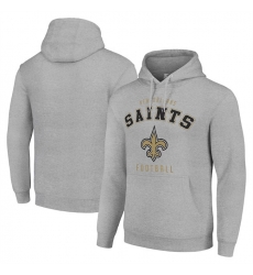 Men New Orleans Saints Grey Pullover Hoodie