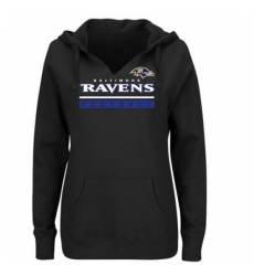 NFL Baltimore Ravens Majestic Womens Self Determination Pullover Hoodie Black