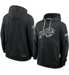 Men Buffalo Bills Black 2026 Salute to Service Sideline Dri FIT Pullover Hoodie