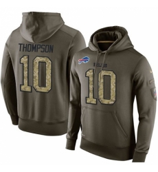 NFL Nike Buffalo Bills 10 Deonte Thompson Green Salute To Service Mens Pullover Hoodie