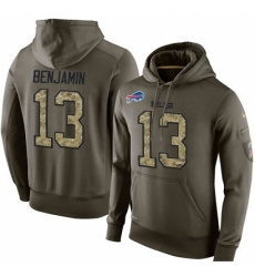 NFL Nike Buffalo Bills 13 Kelvin Benjamin Green Salute To Service Mens Pullover Hoodie