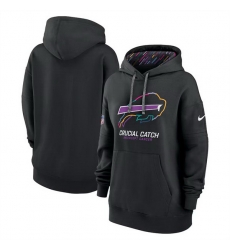 Women Buffalo Bills Black 2024 Crucial Catch Club Pullover Hoodie