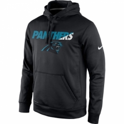 NFL Mens Carolina Panthers Nike Black Kick Off Staff Performance Pullover Hoodie