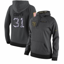 NFL Womens Nike Chicago Bears 31 Marcus Cooper Stitched Black Anthracite Salute to Service Player Performance Hoodie