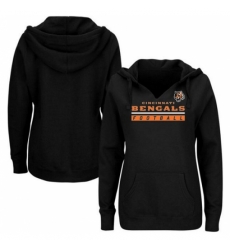 NFL Cincinnati Bengals Majestic Womens Self Determination Pullover Hoodie Black