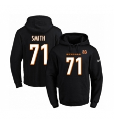 Football Mens Cincinnati Bengals 71 Andre Smith Black Name Number Pullover Hoodie