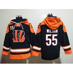 NFL Men Cincinnati Bengals 55 Logan Wilson Stitched Hoodie