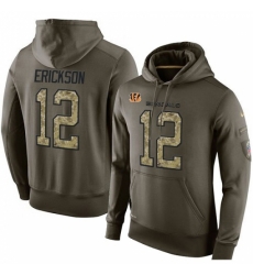 NFL Nike Cincinnati Bengals 12 Alex Erickson Green Salute To Service Mens Pullover Hoodie