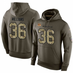 NFL Nike Cincinnati Bengals 36 Shawn Williams Green Salute To Service Mens Pullover Hoodie