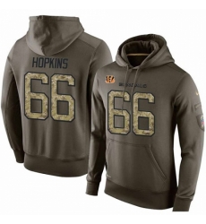 NFL Nike Cincinnati Bengals 66 Trey Hopkins Green Salute To Service Mens Pullover Hoodie