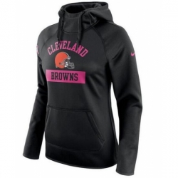 NFL Cleveland Browns Nike Womens Breast Cancer Awareness Circuit Performance Pullover Hoodie Black