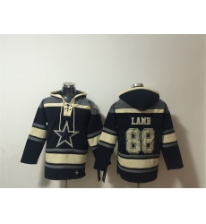 Men Dallas Cowboys 88 CeeDee Lamb Navy Ageless Must Have Lace Up Pullover Hoodie