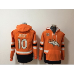 Men Nike Denver Broncos Jerry Jeudy 10 NFL Winter Thick Hoodie