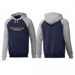 NFL Mens Nike Denver Broncos Font Pullover Hoodie BlueGrey