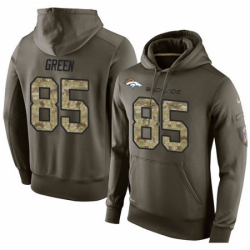 NFL Nike Denver Broncos 85 Virgil Green Green Salute To Service Mens Pullover Hoodie