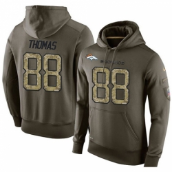 NFL Nike Denver Broncos 88 Demaryius Thomas Green Salute To Service Mens Pullover Hoodie