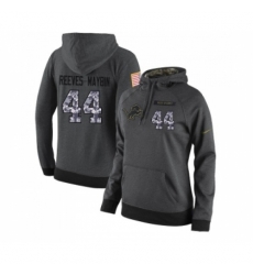 Football Womens Detroit Lions 44 Jalen Reeves Maybin Stitched Black Anthracite Salute to Service Player Performance Hoodie