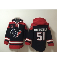 Men Houston Texans 51 Will Anderson Jr Navy Ageless Must Have Lace Up Pullover Hoodie