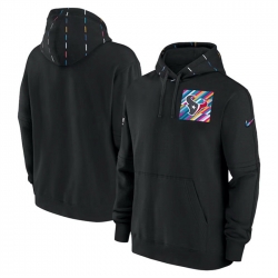 Men Houston Texans Black 2023 Crucial Catch Club Pullover Hoodie