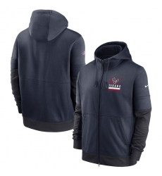 Men Houston Texans Nike Sideline Impact Lockup Performance Full Zip Hoodie Navy