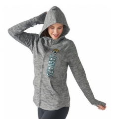 NFL Jacksonville Jaguars G III 4Her by Carl Banks Womens Recovery Full Zip Hoodie Gray