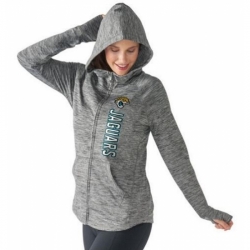 NFL Jacksonville Jaguars G III 4Her by Carl Banks Womens Recovery Full Zip Hoodie Gray