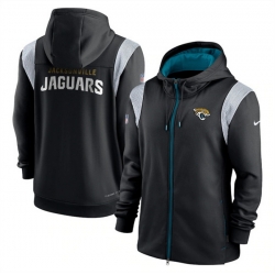 Men Jacksonville Jaguars Black Zipper Hoodie