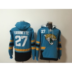 Men Nike Jacksonville Jaguars 27 Leonard Fournette NFL Winter Thick Hoodie