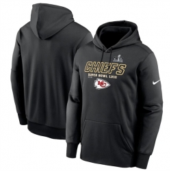 Men Kansas City Chiefs Black Super Bowl LVIII Iconic Pullover Hoodie