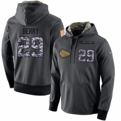 NFL Mens Nike Kansas City Chiefs 29 Eric Berry Stitched Black Anthracite Salute to Service Player Performance Hoodie