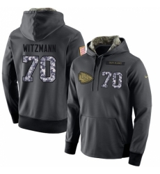 NFL Mens Nike Kansas City Chiefs 70 Bryan Witzmann Stitched Black Anthracite Salute to Service Player Performance Hoodie