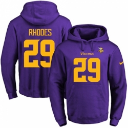 NFL Mens Nike Minnesota Vikings 29 Xavier Rhodes PurpleGold No Name Number Pullover Hoodie