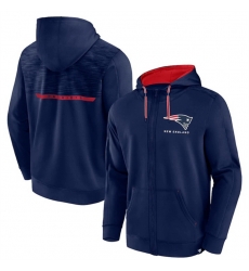 Men New England Patriots Navy Defender Evo Full Zip Hoodie