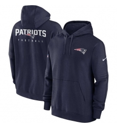 Men New England Patriots Navy Sideline Club Fleece Pullover Hoodie