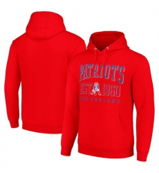 Men New England Patriots Red Pullover Hoodie