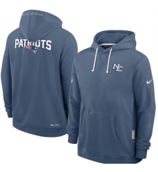 Men New England Patriots Storm Blue  Rivalries Pullover Hoodie