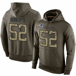 NFL Nike New England Patriots 52 Elandon Roberts Green Salute To Service Mens Pullover Hoodie