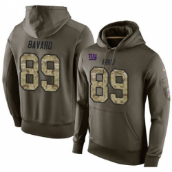 NFL Nike New York Giants 89 Mark Bavaro Green Salute To Service Mens Pullover Hoodie