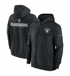 Men Las Vegas Raiders Black Sideline Club Fleece Pullover Hoodie