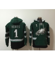 Men Nike Philadelphia Eagles Jalen Hurts 1 NFL Winter Thick Hoodie