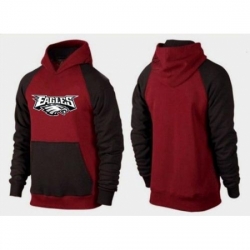 NFL Mens Nike Philadelphia Eagles Authentic Logo Pullover Hoodie RedBrown