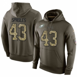 NFL Nike Philadelphia Eagles 43 Darren Sproles Green Salute To Service Mens Pullover Hoodie