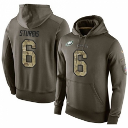 NFL Nike Philadelphia Eagles 6 Caleb Sturgis Green Salute To Service Mens Pullover Hoodie