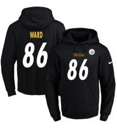 NFL Mens Nike Pittsburgh Steelers 86 Hines Ward Black Name Number Pullover Hoodie