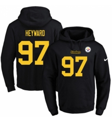 NFL Mens Nike Pittsburgh Steelers 97 Cameron Heyward BlackGold No Name Number Pullover Hoodie